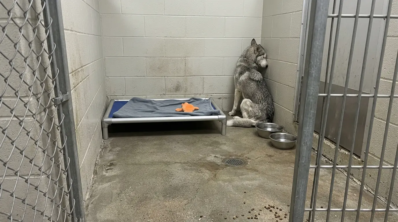 Nala Only Sleeps With Her Face Pressed Into the Wall—And Even Rest Seems to Frighten Her