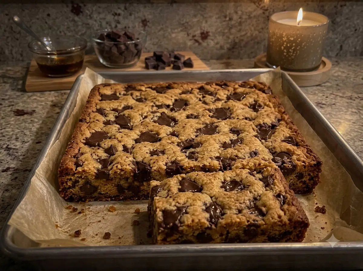 Brown Butter Chocolate Chip Cookie Bars – Gooey, Chewy & Packed with Melted Chocolate