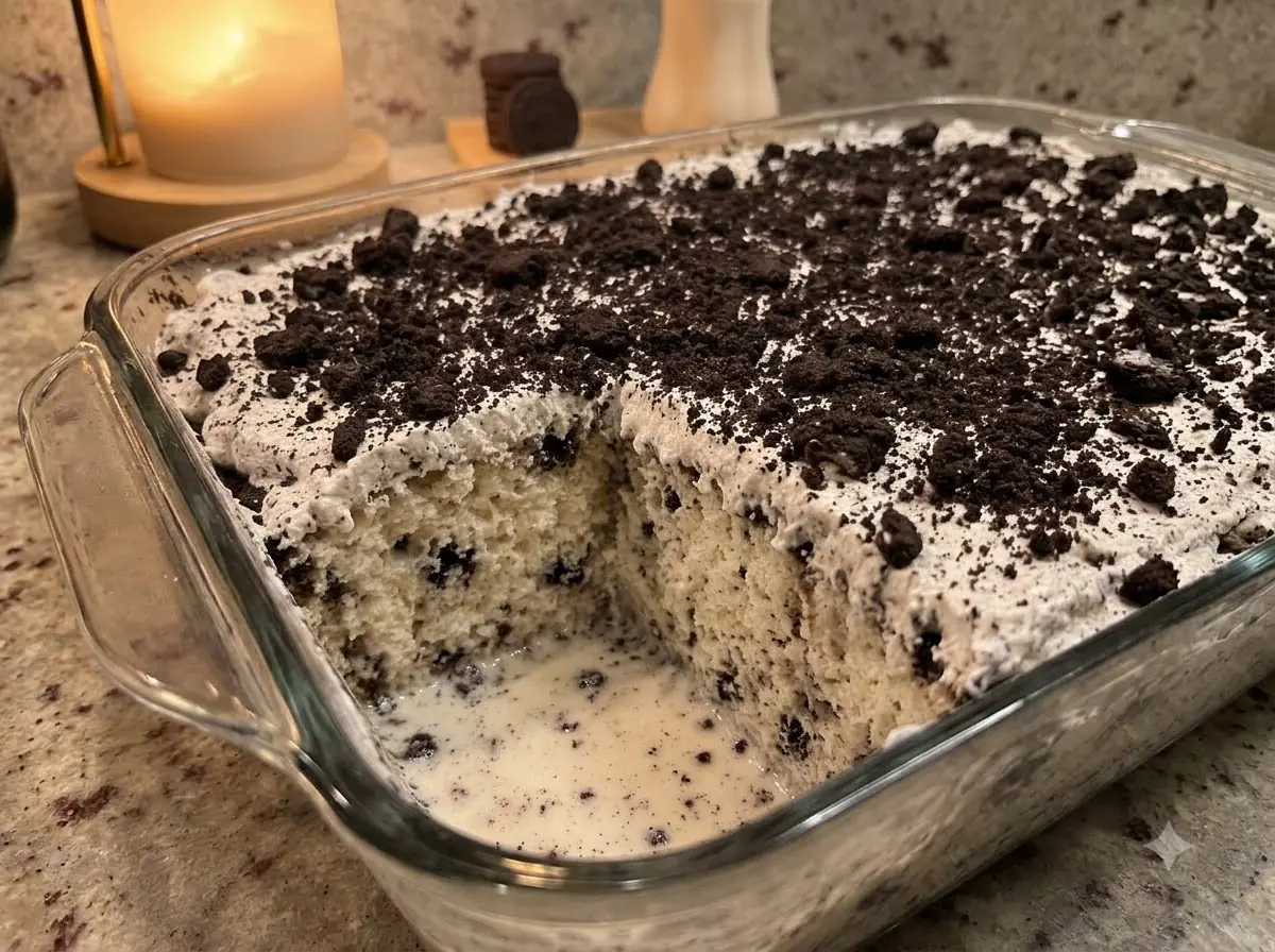 Oreo Tres Leches Cake – Creamy, Milky & Loaded with Cookies and Cream