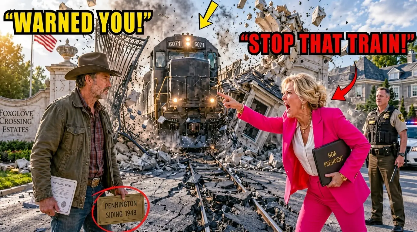 HOA Paved Over My Private Rail Spur — Then the Freight Train Tore Through Their Luxury Entrance