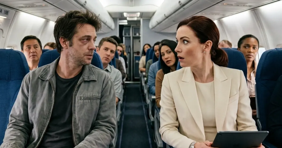 Single Dad Sat in Economy Beside a CEO — Then She Heard the Pilot Welcome Him by Name