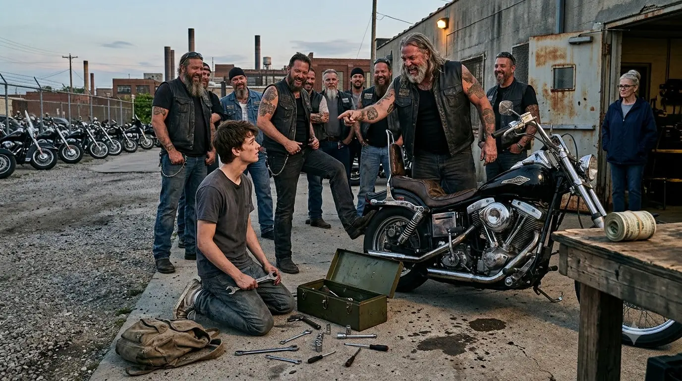 Hells Angels Bet $5N No One Can Fix Their Bike — Until an 18-Yr-Old Picks Up a Wrench "Give Me 5 Min"