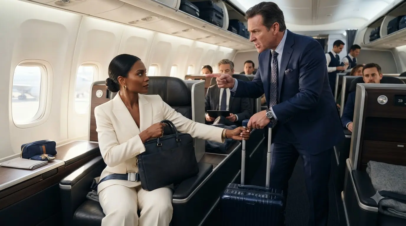 He Demanded a Woman Leave First Class — Then Security Removed Him From Her Company’s Flight