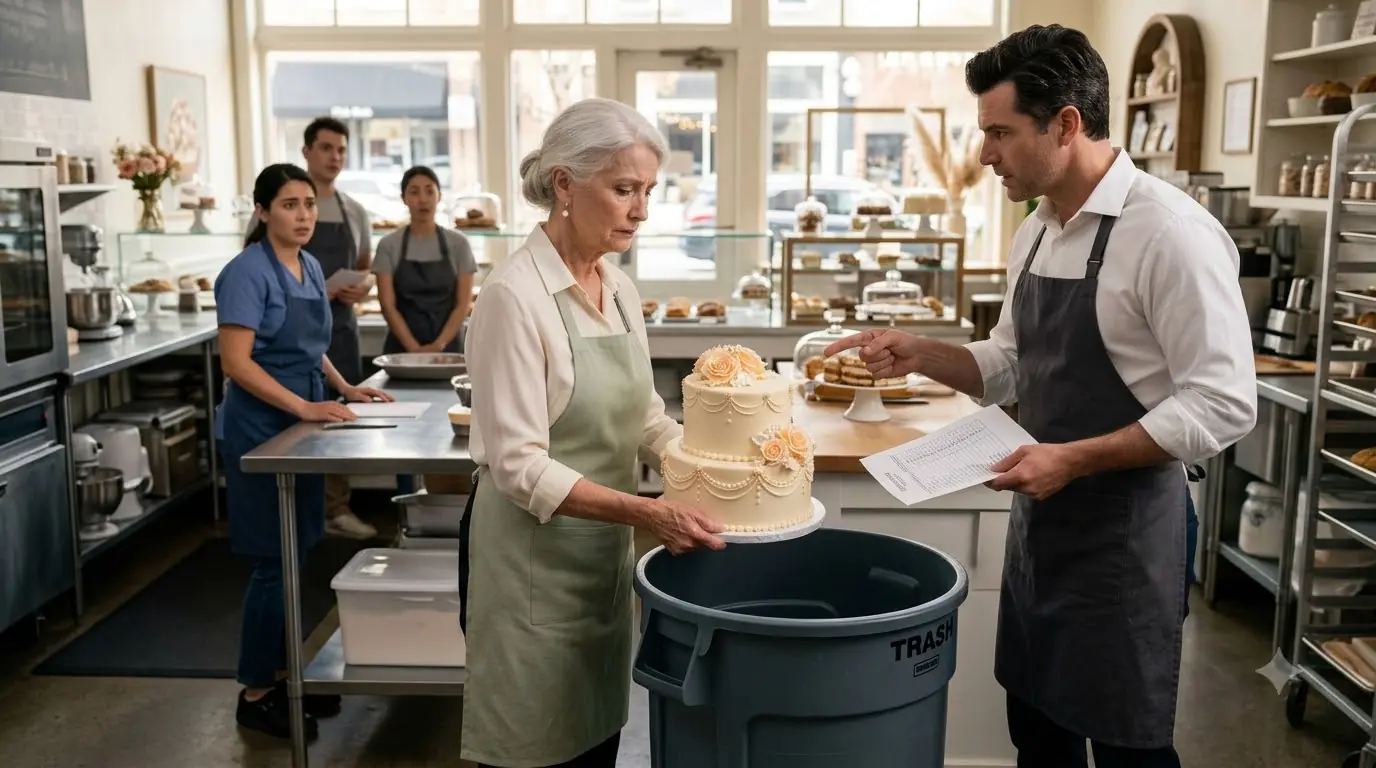 Her Boss Forced Her to Throw Away the Wedding Cake — Then the Bride Walked In