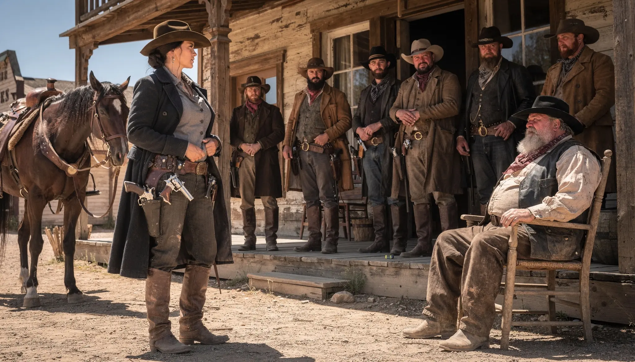 "One Gun Won't Save You," the Outlaw Laughed... She Opened Her Coat. "Who Said I Brought Only One?"