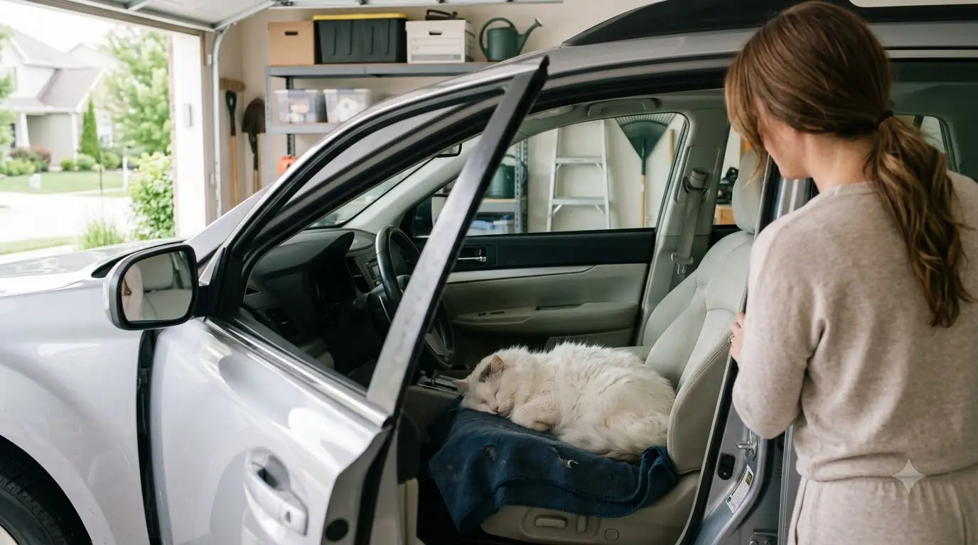 Her Cat Began Sleeping ONLY in the Car — Then the Mileage Log Exposed Everything