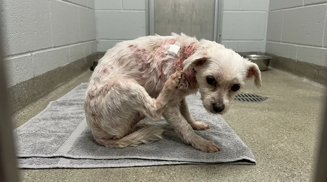 Mimi Can’t Stop Trying to Scratch Her Wounded Skin—But Every Touch Hurts Enough to Make Her Curl Up
