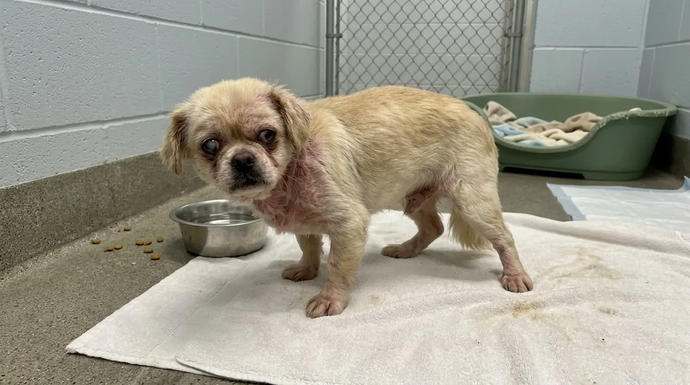 Benny Can Barely See Through What Happened to His Face—Now He Has to Turn His Whole Body Just to Find His Water