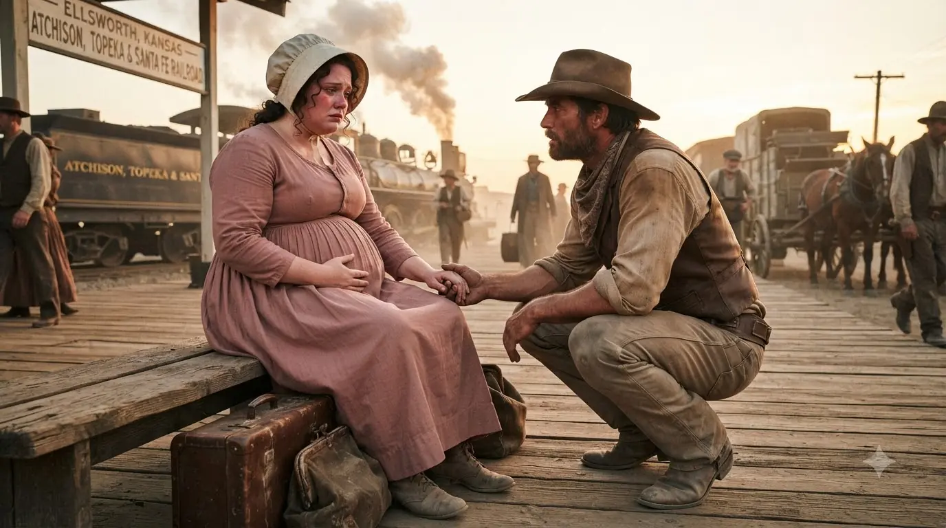 They Said the Pregnant Woman Was Too Old and Too Heavy to Be Chosen — Then the Lonely Rancher Whispered, “You Belong Here”