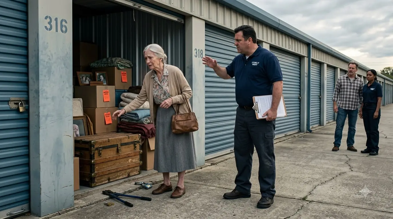 She Begged Him Not to Touch Her Husband’s Things — He Cut the Lock Anyway