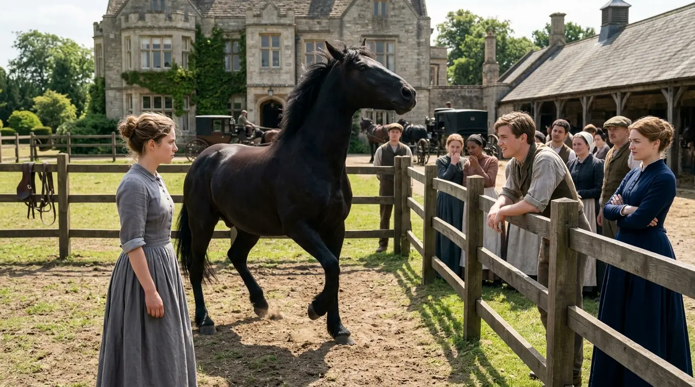 They Dared the Maid to Ride the Duke’s Wildest Stallion — She Shocked Everyone by Riding It Bareback..