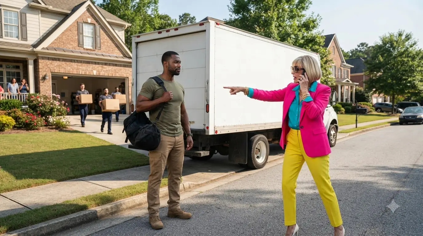 She Called the Cops on a Homeowner’s Moving Truck — Then the Officer Looked at Her Own SUV
