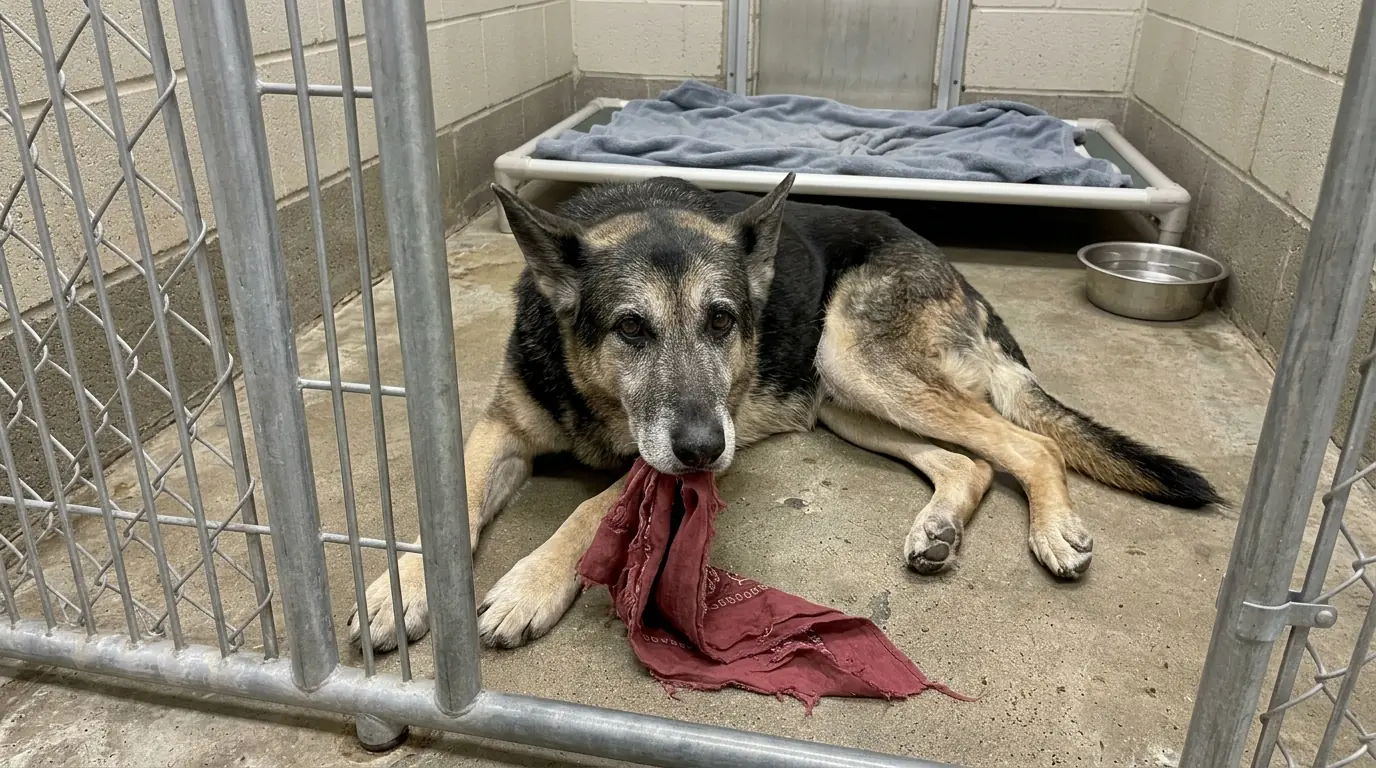 Diesel’s Euthanasia Deadline Is Getting Close, and He Still Carries the Old Bandana That Came In With Him