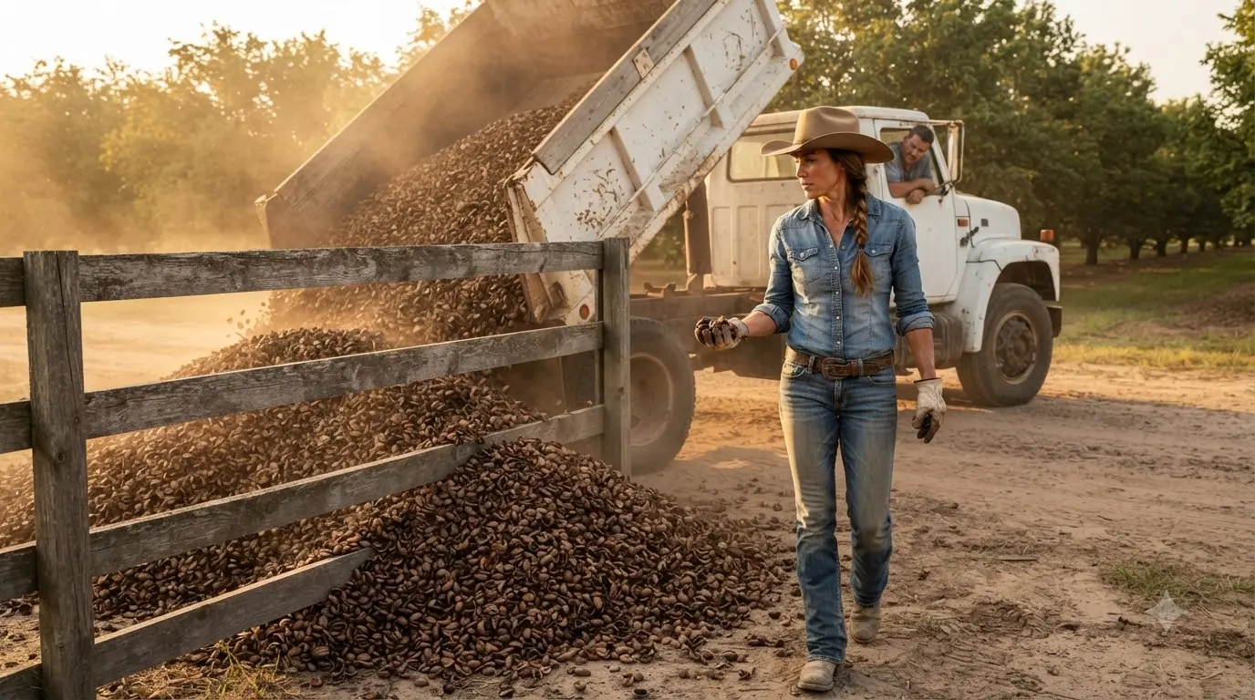 The Pecan Mill Dumped Mountains of Shells on Her Farm — Then She Turned Their Waste Into a Six-Figure BBQ Pellet Business