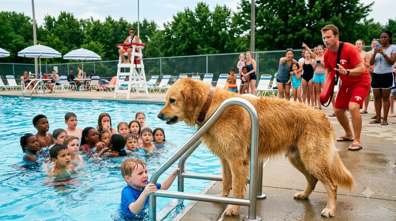 The Dog Everyone Thought Was Rabid — Then They Discovered Why He Guarded the Pool Ladder