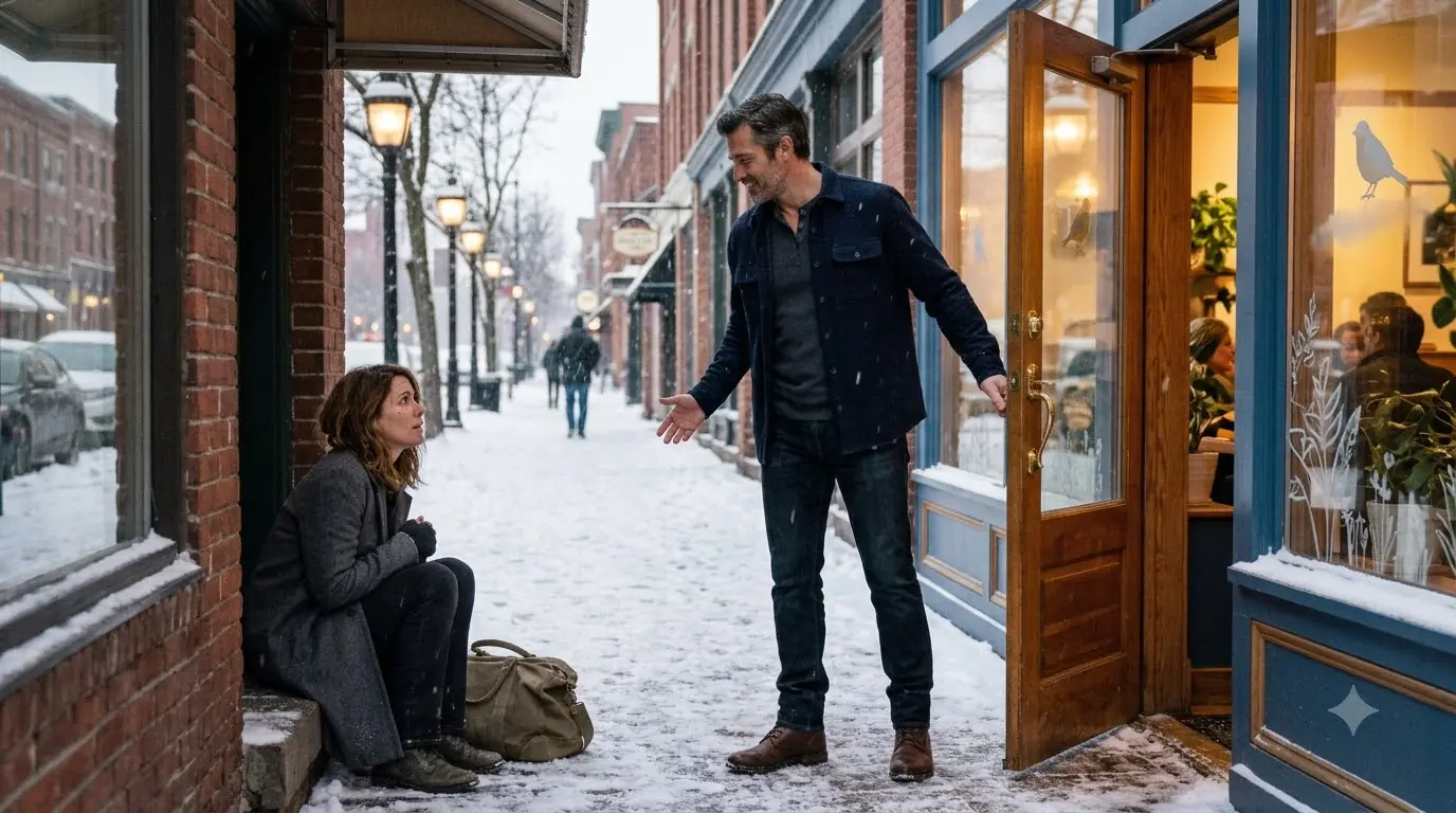 Single Dad Let a Homeless Woman Stay Above His Café — Then Her Billionaire Secret Came Out