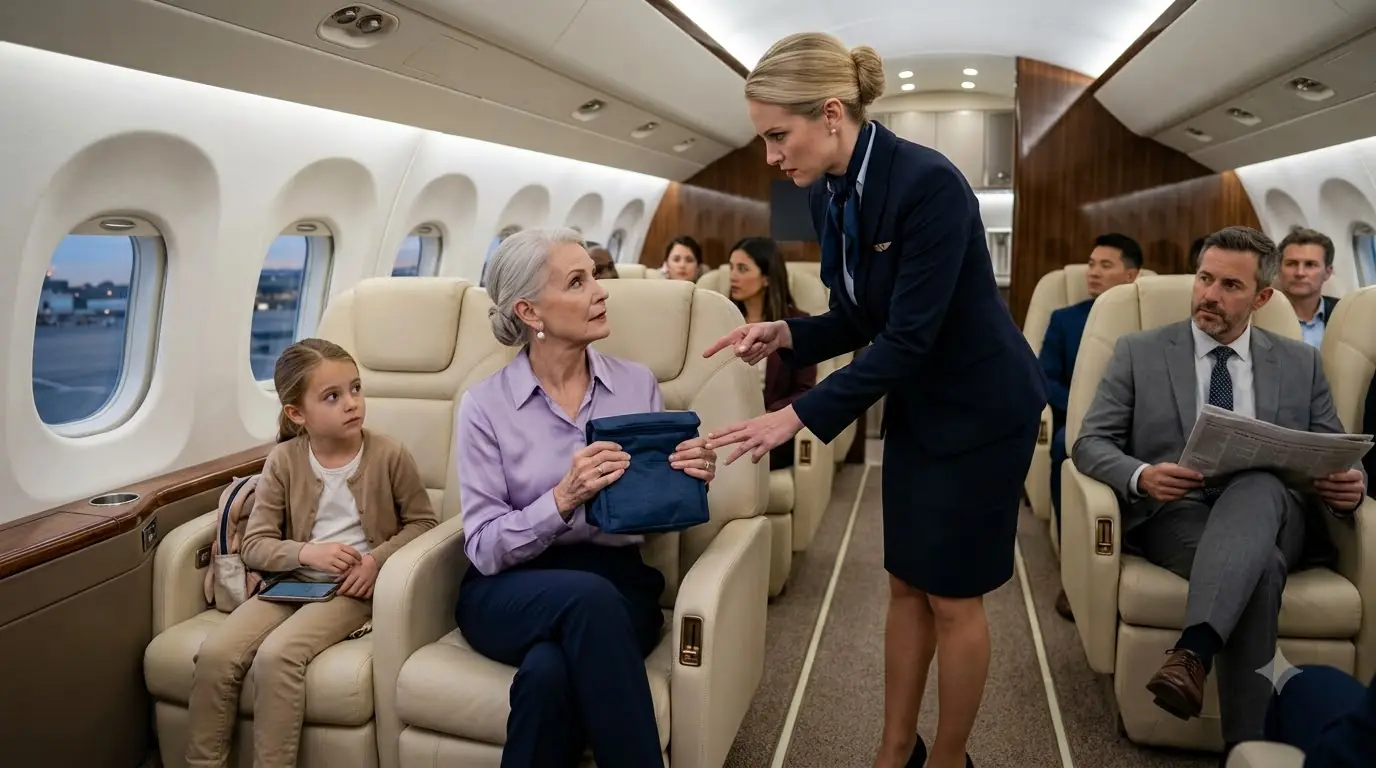 Flight Attendant Threw Away an Elderly Woman’s Medical Meal — Then Learned Her Daughter Ran the Airline
