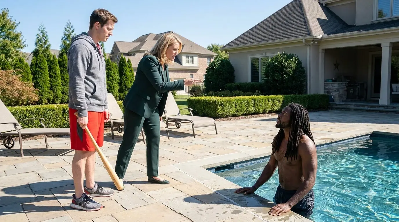 HOA President Sent Her Son With a Bat to Remove a Homeowner — Then His FBI Badge Hit the Pool Deck