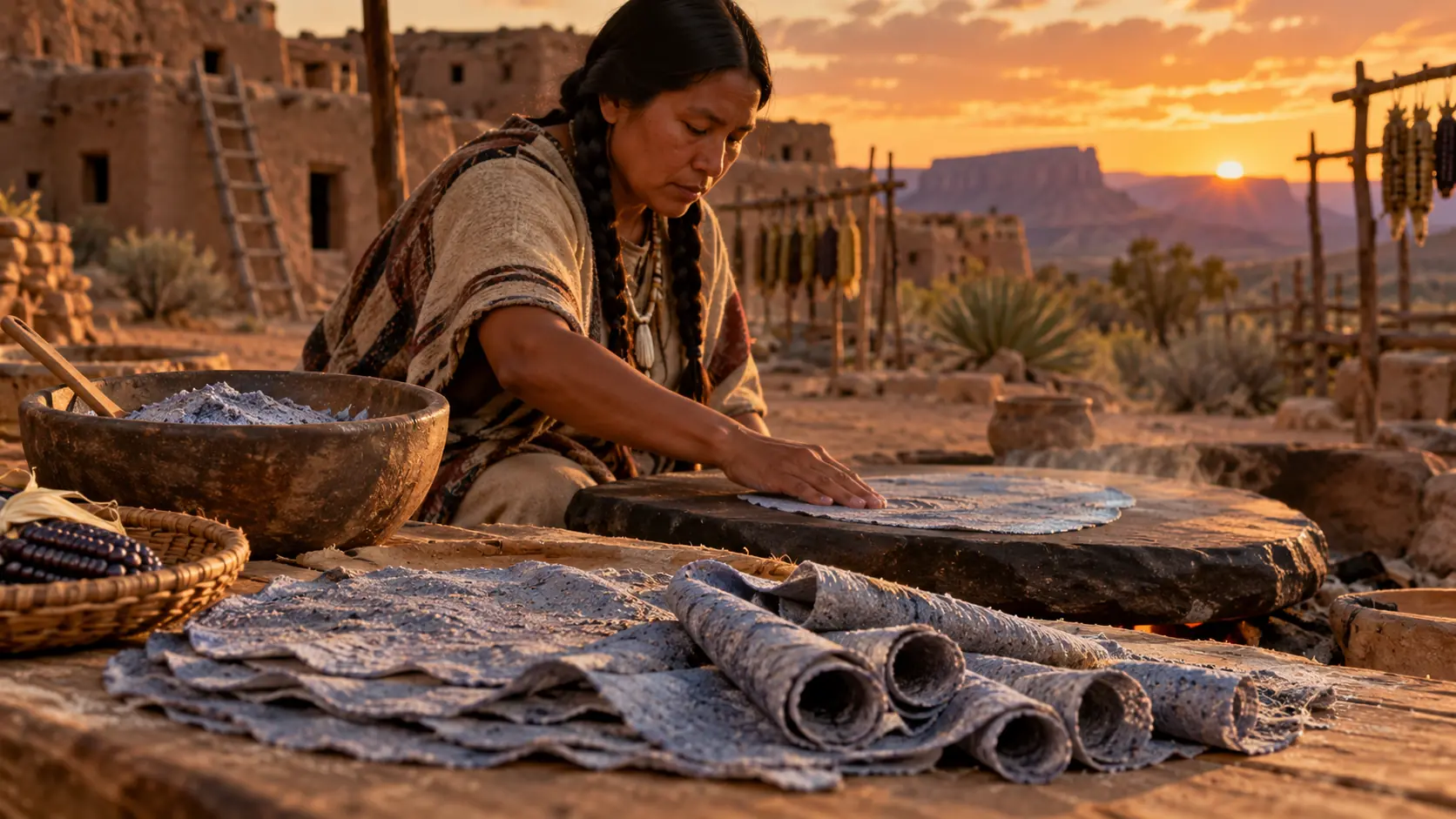 How to Make Piki Bread (Piiki): The Paper-Thin Hopi Blue Corn Bread
