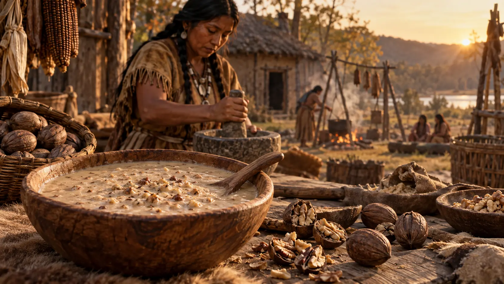 How to Make Kanuchi: Traditional Cherokee Hickory Nut Soup