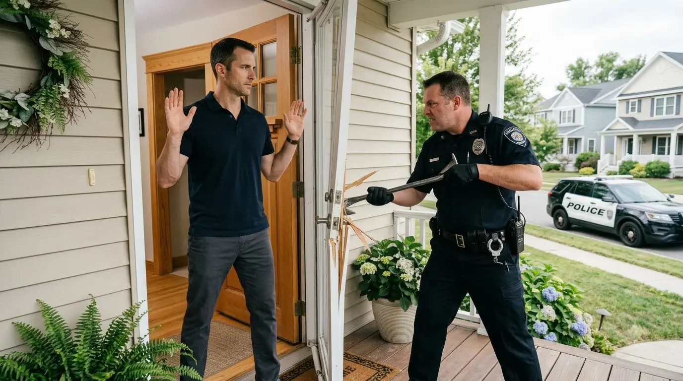 Cop Breaks Into A Man’s House — Then His Face Goes Pale When Realizing Who This House Belongs To