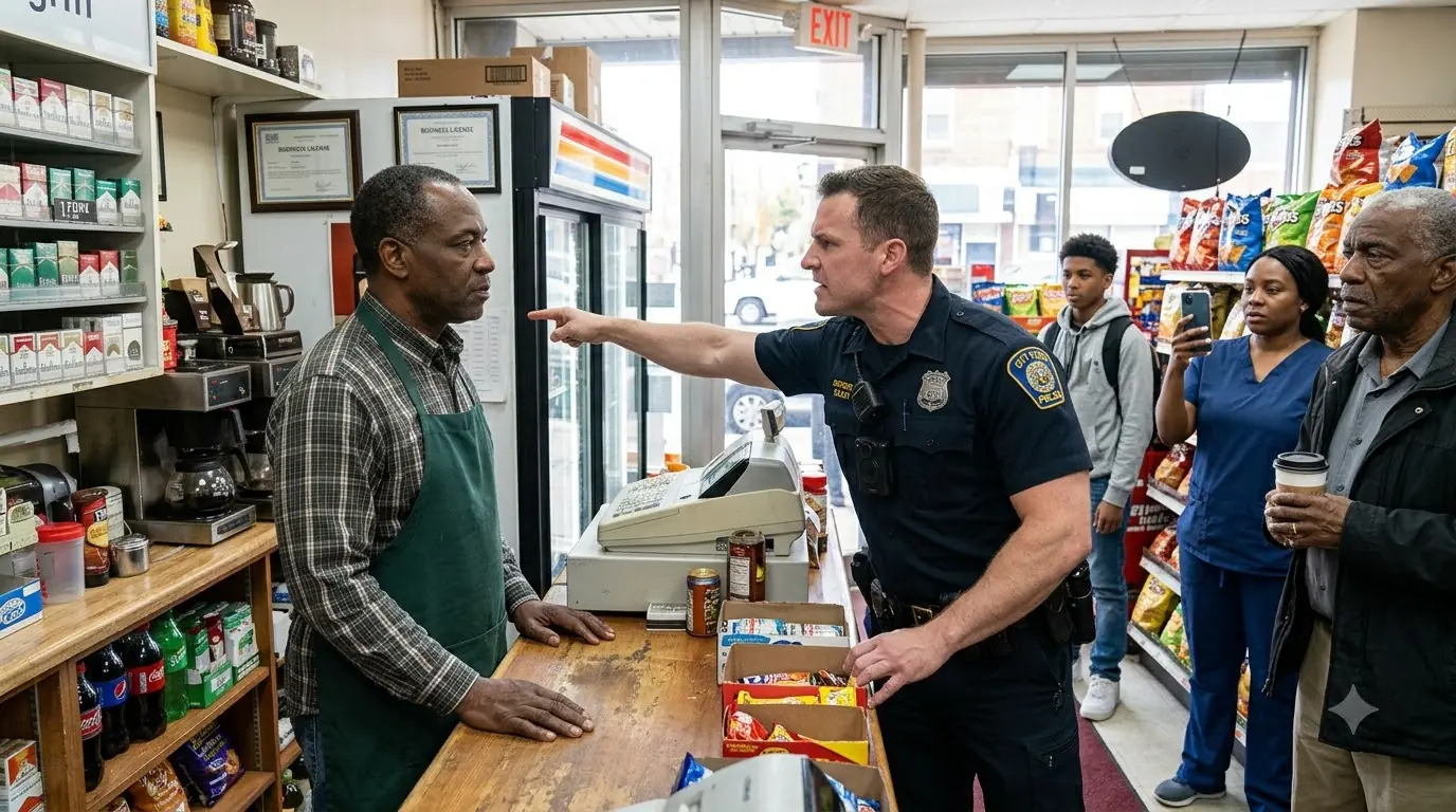 Officer Orders Man Out of His Own Store — Then The Deed Proves Ownership