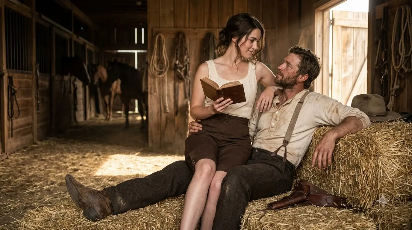 “I’m Too Big for You,” the Cowboy Warned — Then She Closed the Book, Climbed Onto His Lap, and Whispered, “Let Me Decide”