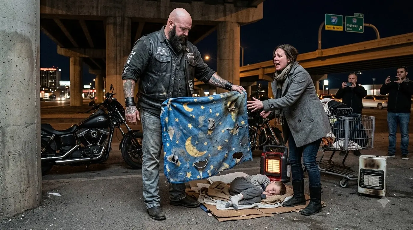 A Biker Ripped the Only Blanket Off a Freezing Little Boy — Then She Saw the Name Sewn Inside His Jacket