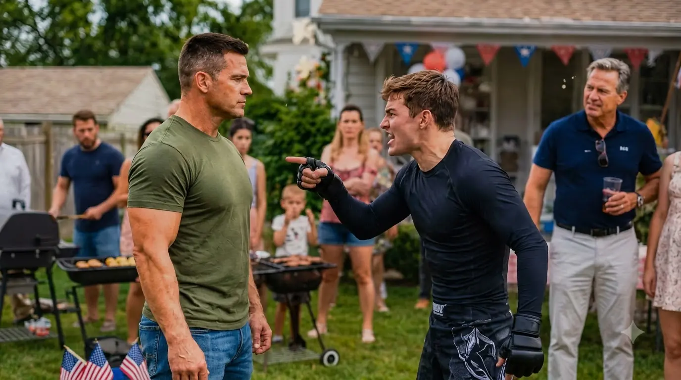 “Fight Me, Old Man!” Rich Neighbor’s Son Challenged the Single Dad —His Navy SEAL Past Shocked Him