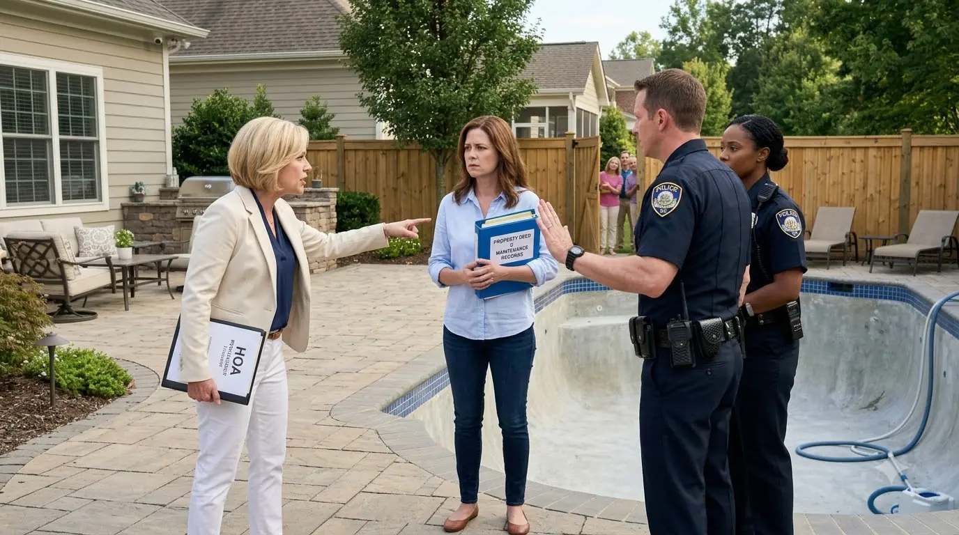 I Drained My Pool — Then Karen Returned With the Cops Claiming It Was Hers