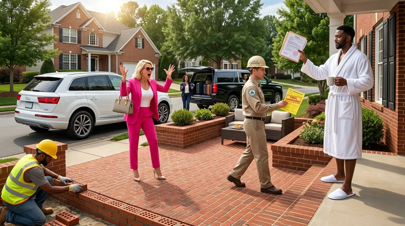 HOA President Parked in His Driveway 103 Times — Then He Turned It Into a Brick Patio and Left for Portugal