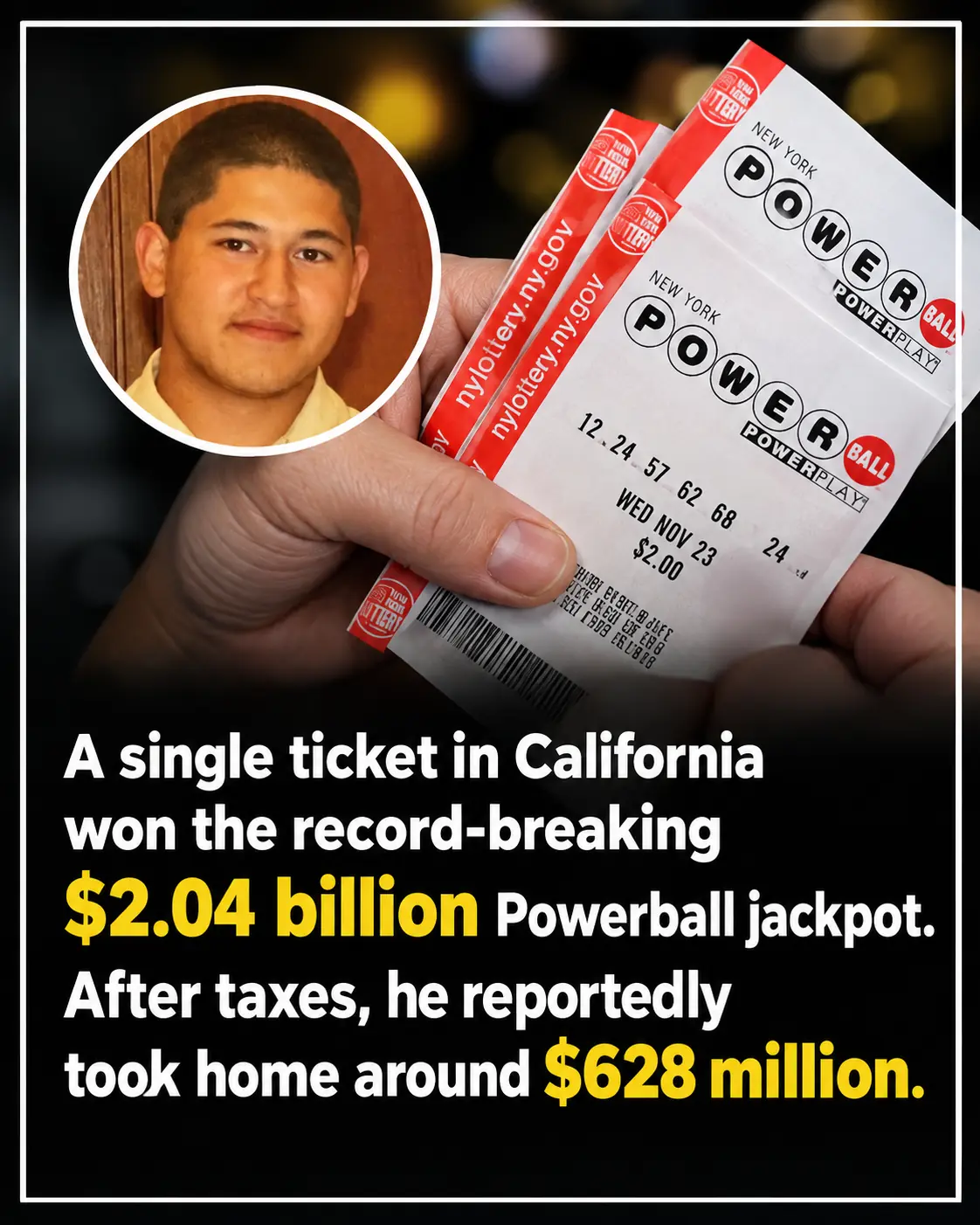 He Won $2.04 Billion in the Lottery—But Here’s How Much He Actually Took Home