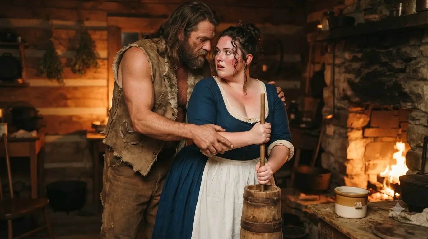 She Churned the Cream Until Her Arms Gave Out — Then the Mountain Man Showed Her the Trick His Mother Swore By