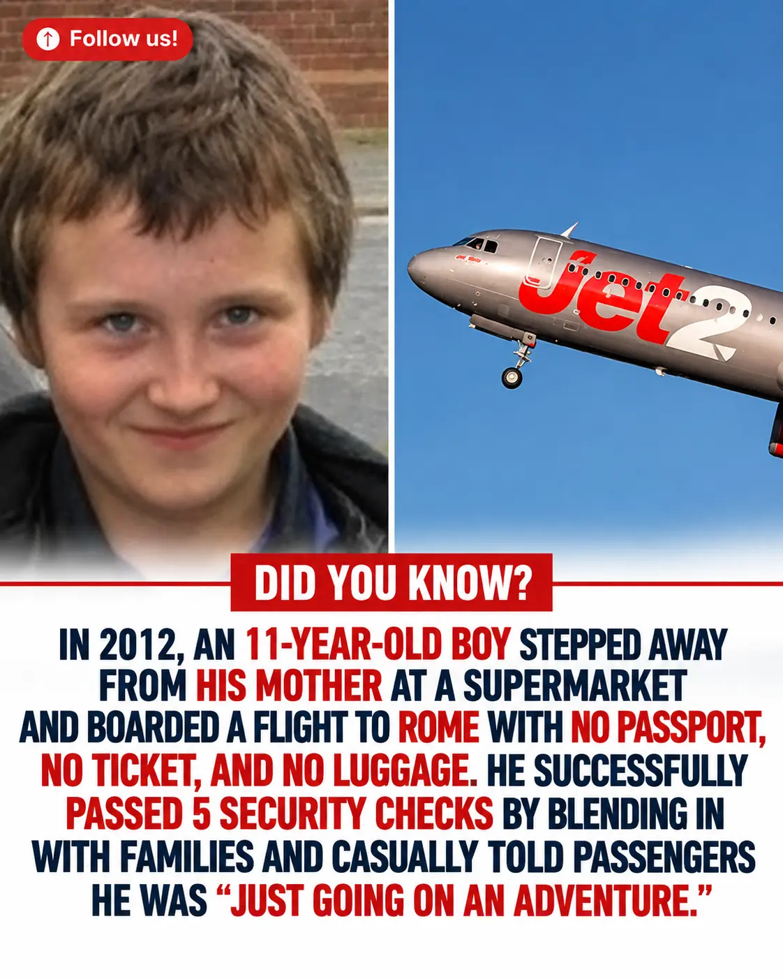 No Ticket, No Passport, No Problem: How an 11-Year-Old Boy Flew Alone to Rome