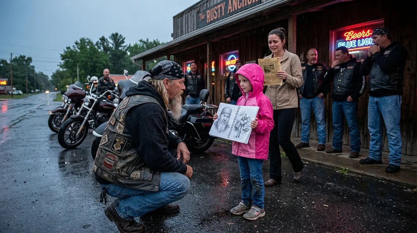 A Little Girl Drew the Scariest Biker at the Bar — Then Her Mother Revealed Why She Had Been Searching for Him