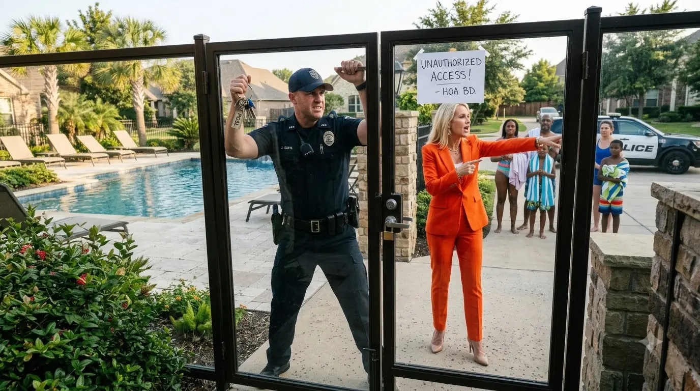 The HOA President Tried to Seize a Homeowner’s Private Pool — Then Her Husband’s Bodycam Recorded the Order That Never Existed