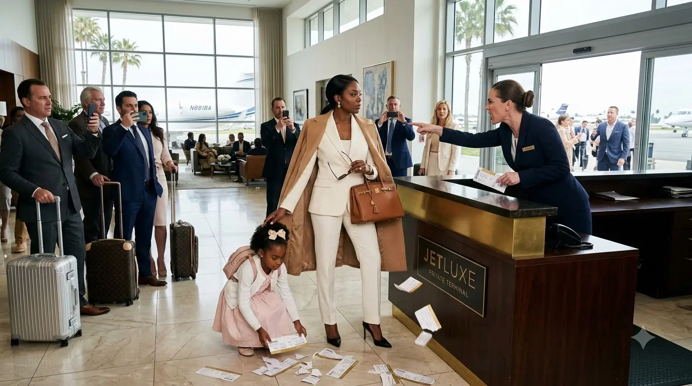 They Tore Up a Billionaire Mother’s Boarding Pass in Front of Her Daughter — Then the Pilot Announced Who Owned the Terminal