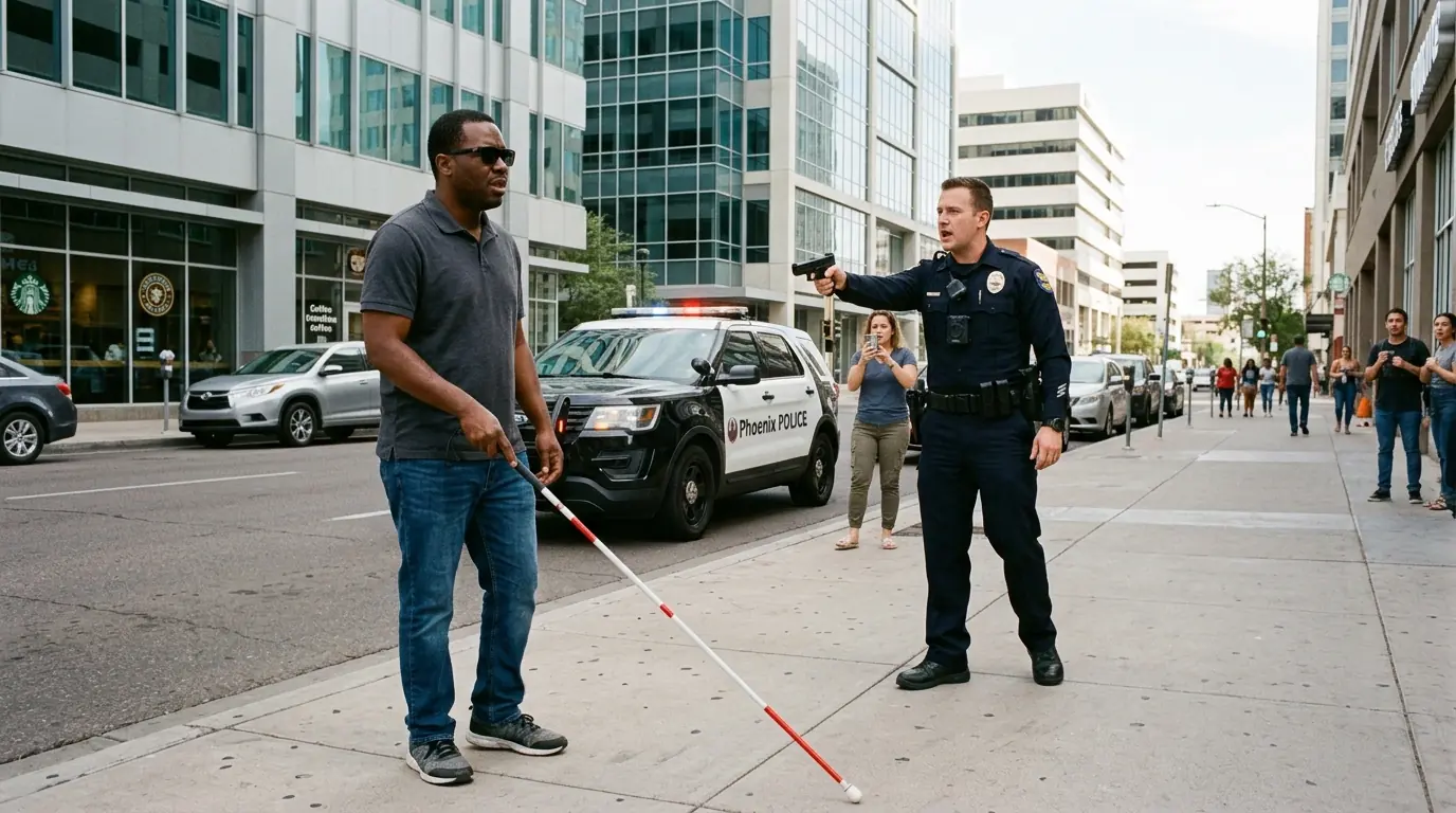 Cop Arrests Blind Black Man for Carrying His White Cane — Career Ended, $180K Settlement