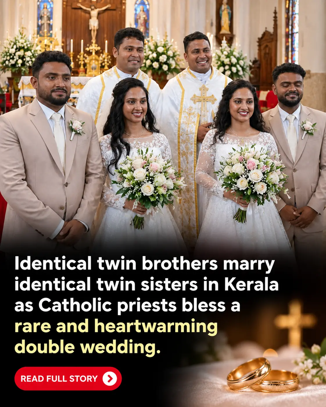 Five Sets of Identical Twins Came Together for One Unforgettable Wedding in India
