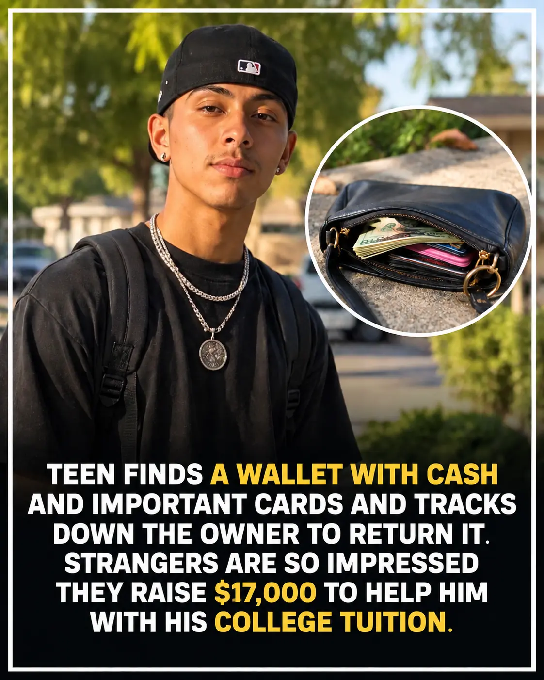 Teen Finds Purse Full of Cash and Cards, Returns It—and Strangers Reward His Honesty With $17,000