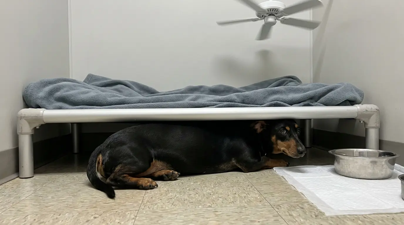 Dexter Runs Faster Every Time the Ceiling Fan Starts—Then Keeps Trembling Under His Cot After It Stops