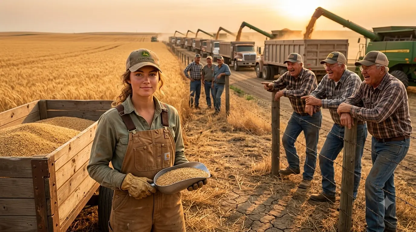 Farmers Laughed When Farm Girl Planted a “Dead” Field — Then Her Harvest Started Filling Truck After Truck