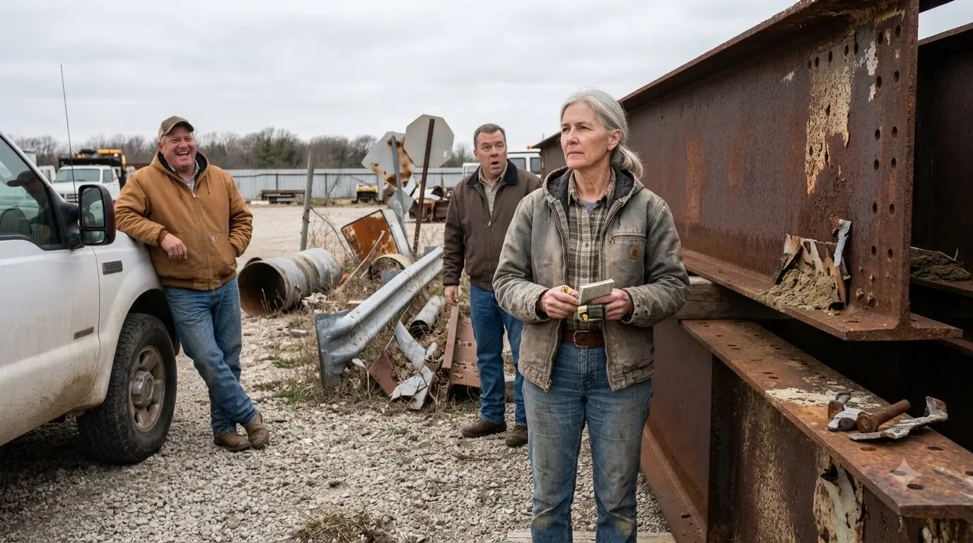 The County Sold Her 12 Rusted Bridge Beams for Scrap — Then the Flood Cut Off Every Farm but Hers