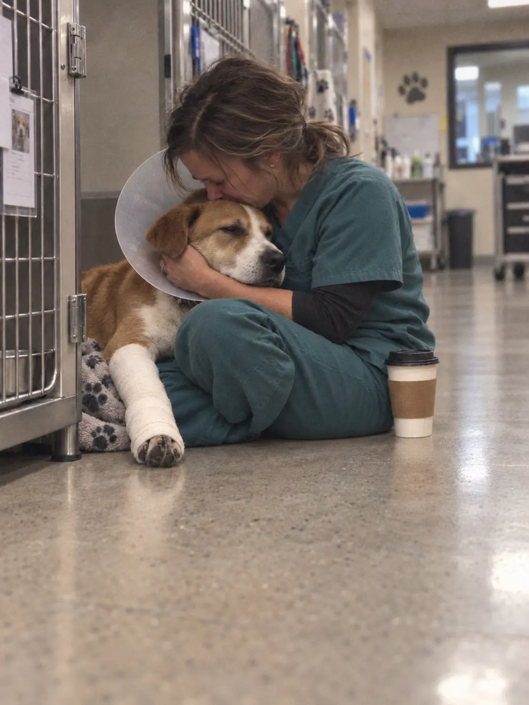 For nine nights, Grosso lifted his head every time footsteps entered the recovery ward, then quietly lowered it when they passed kennel 9.