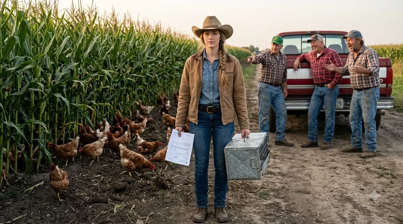 They Laughed When She Put Chickens in the Cornfield — Then Her Soil Test Silenced Every Farmer at the Fence
