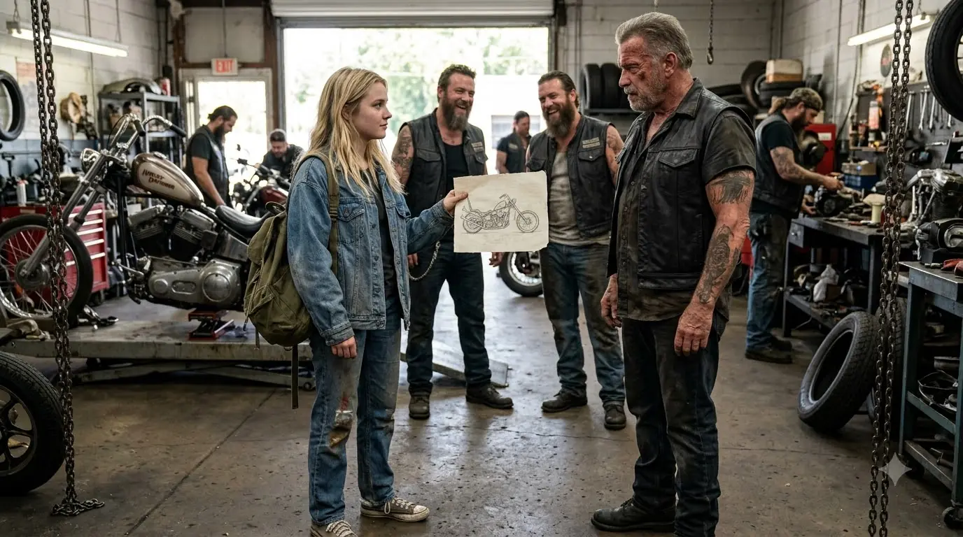 “Can I Paint Your Bikes for Tips?” — Her Sketch Left 80 Bikers Speechless