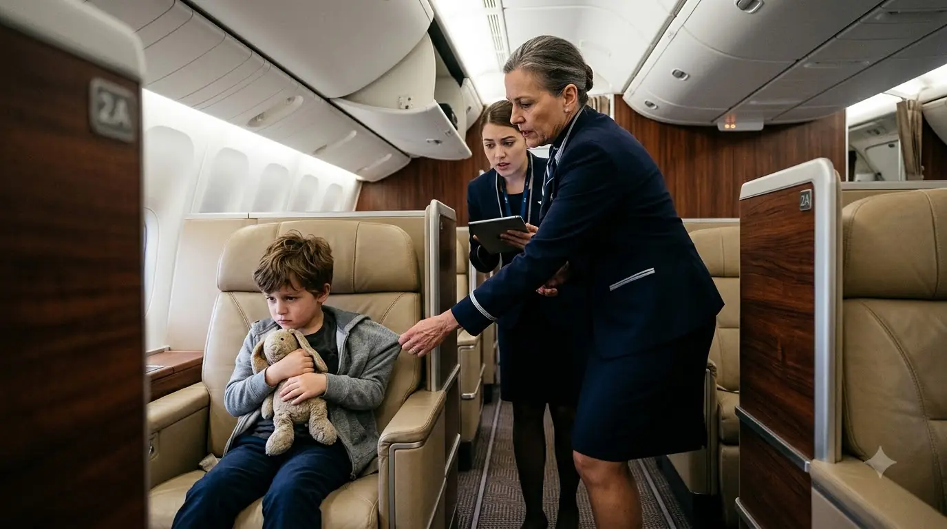 A Flight Attendant Ordered a Six-Year-Old Out of First Class — Then She Saw the Warning Attached to Seat 2A