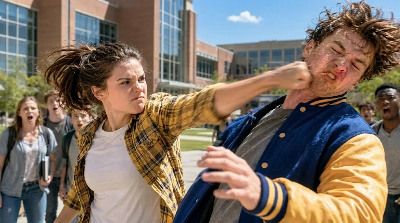 Bullies Slap Wrong Freshman's Cheek, Unaware She Is A Deadly Martial Artist