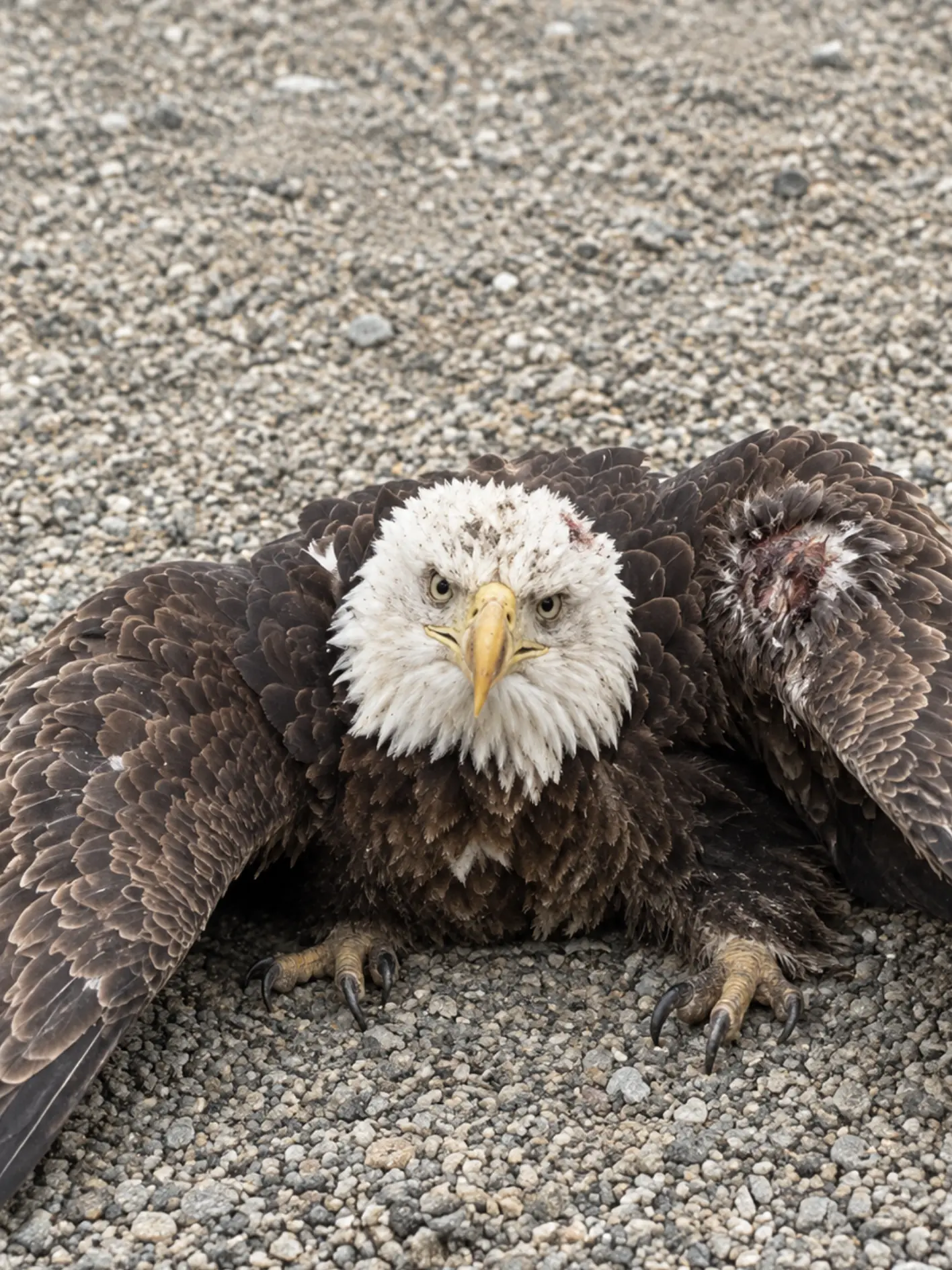 Bald Eagle Struck by a Vehicle and Then Collided With a Power Line — The First Neurologic Exam Revealed One Sign That Gave the Medical Team Hope