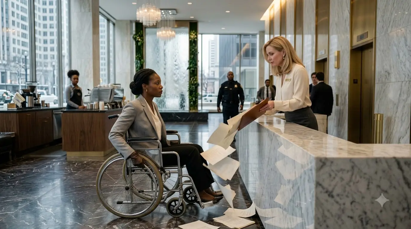 Receptionist Mocked a Woman in a Wheelchair — Manager Ran Out Yelling "She Owns 51% of Us!"